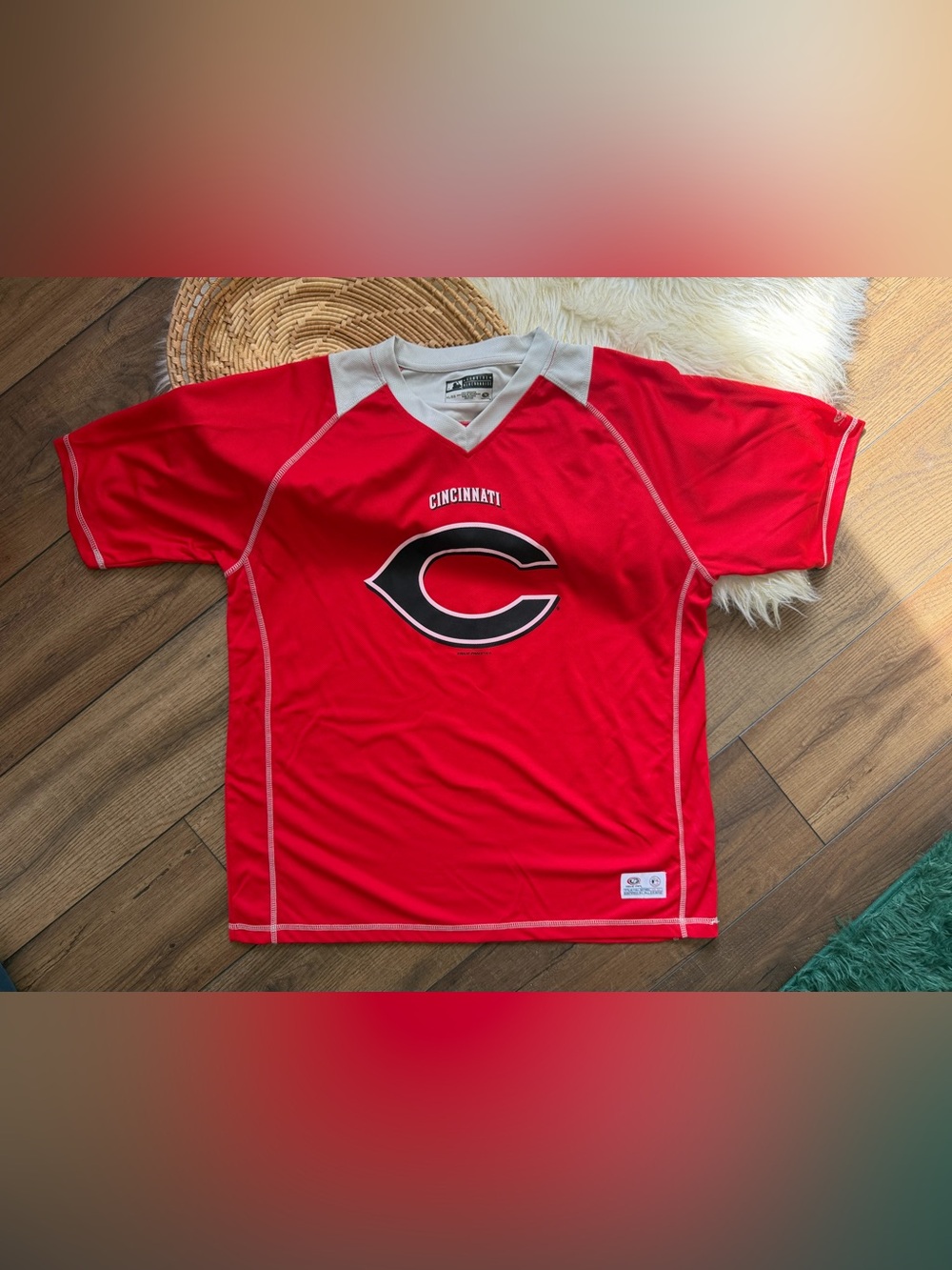 True Fan Cincinnati Reds Short Sleeve Polyester T-Shirt Men’s Size XL